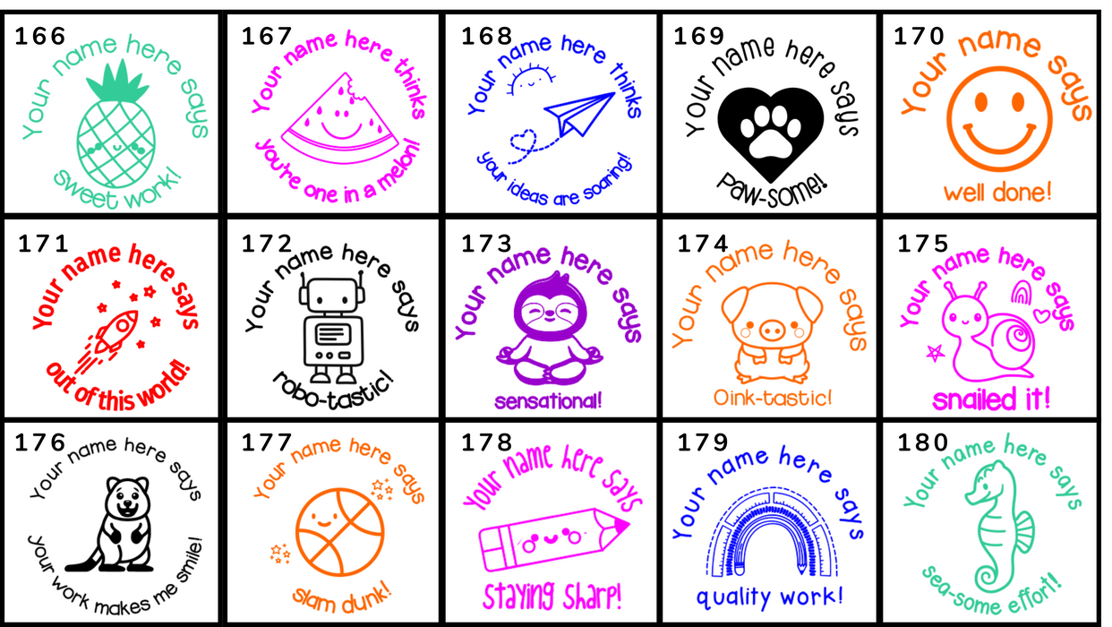 Clearance Personalised Stamps (Multiple Sizes)