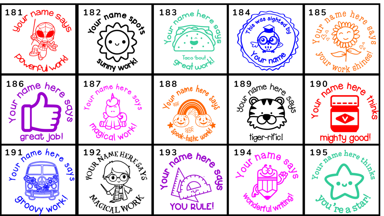 Clearance Personalised Stamps (Multiple Sizes)