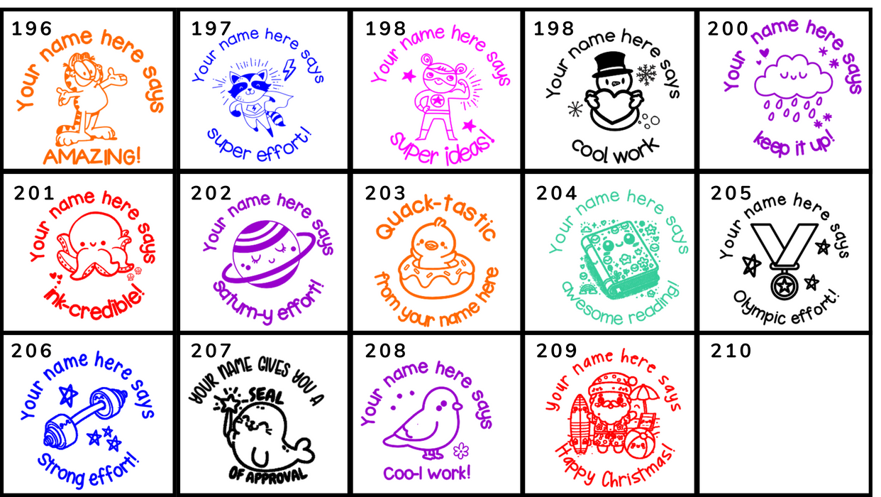 Clearance Personalised Stamps (Multiple Sizes)