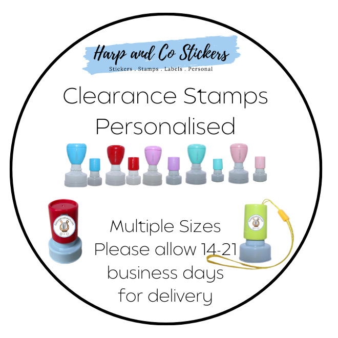 Clearance Personalised Stamps (Multiple Sizes)