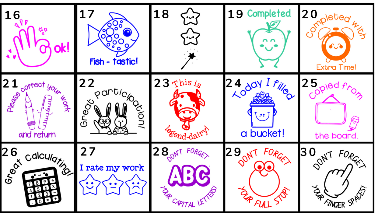 Clearance Merit Stamps (Multiple Sizes)