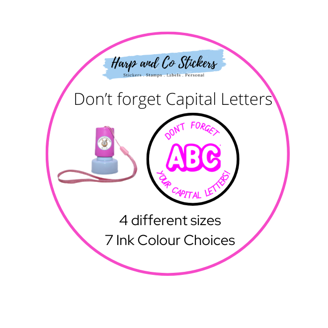 Don't forget your Capital Letters