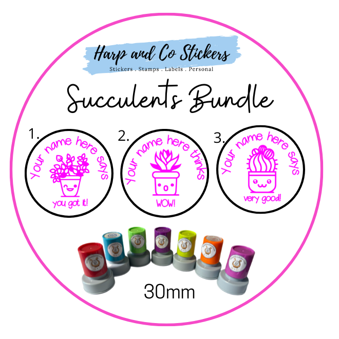 Succulents stamps Bundle