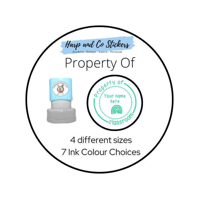 28 or 32mm Personalised Merit Stamp - Property of