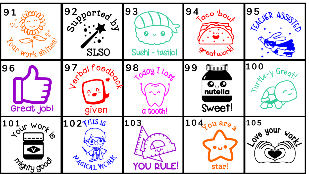 Clearance Merit Stamps (Multiple Sizes)