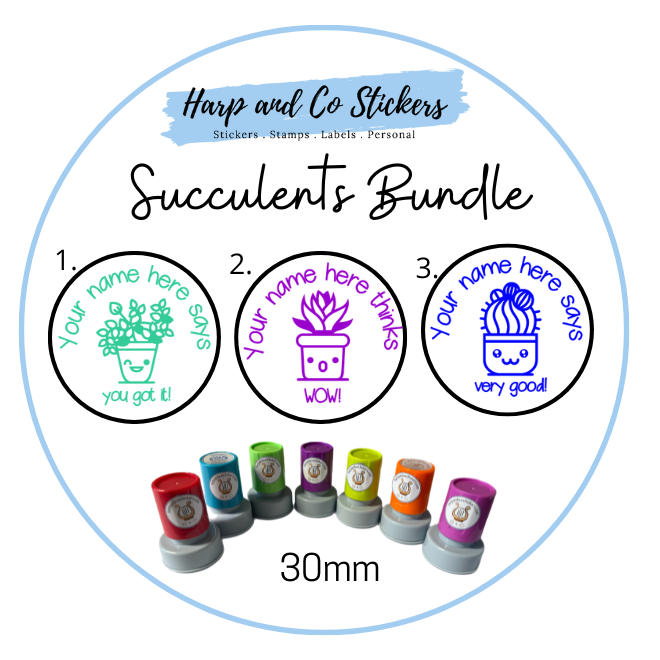 Succulents stamps Bundle