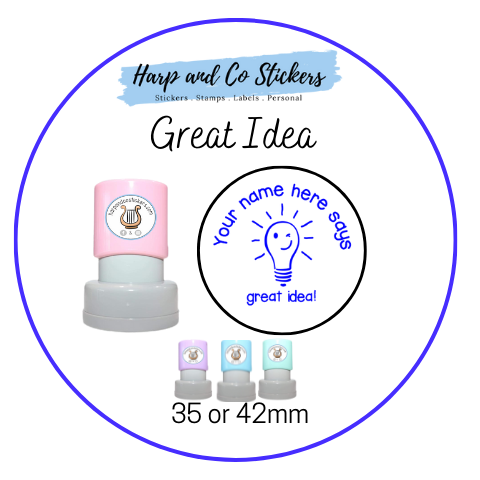 35 or 42mm Personalised Merit Stamp - *Great Idea* - Great for the classroom!