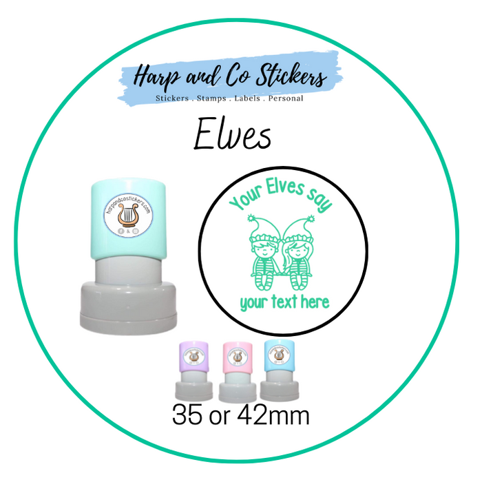 35 or 42mm Personalised Merit Stamp - *Elves* - Great for the classroom!